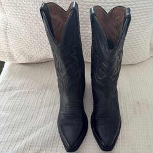 BOULET Black Cowboy Boots